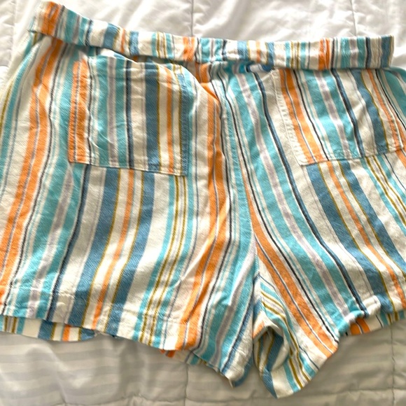 Briggs New York Pants - Briggs Ladies Linen short  TEAL